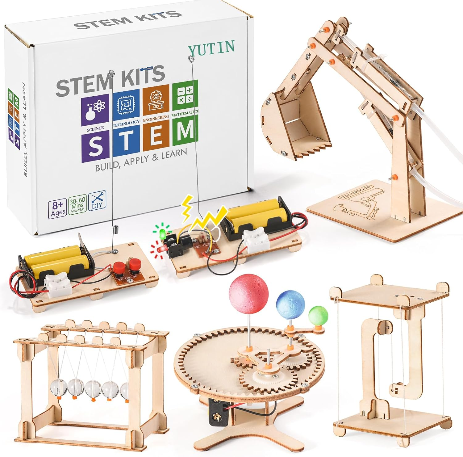 STEM Science Kits for Kids Ages 8-12 5-7, STEM Kits for Kids Ages 8-10, Wood Bui