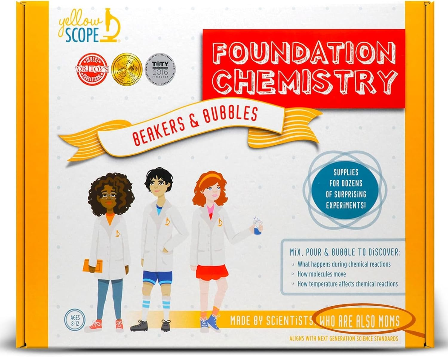 Beakers &amp; Bubbles™ Foundation Chemistry Set - Beginner Science Kit for Kids 8-12 | 28-Page Lab Notebook